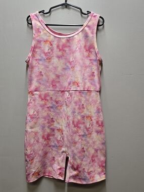 Cat & Jack Girls Size Large 10/12 Gymnastics Dance Leotard Pink Tie Dye